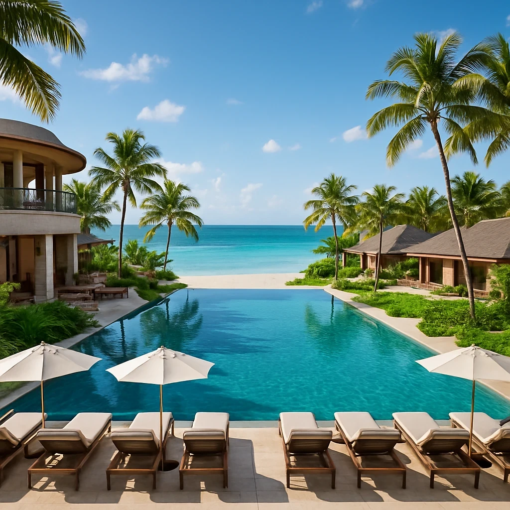 Jakie atrakcje oferuje luksusowy resort nad samym morzem?